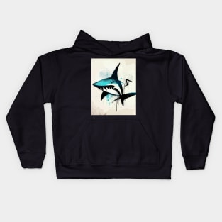 Funny Shark Vintage graffiti Street Art Kids Hoodie